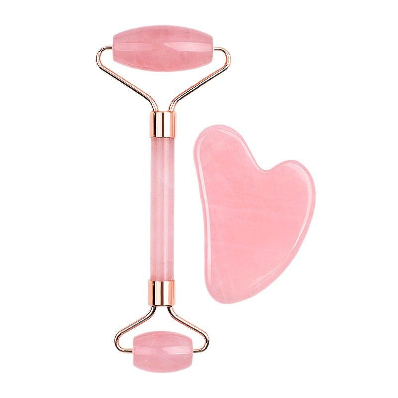 Pink Gua Sha Roller Set - Elevate Your Glow